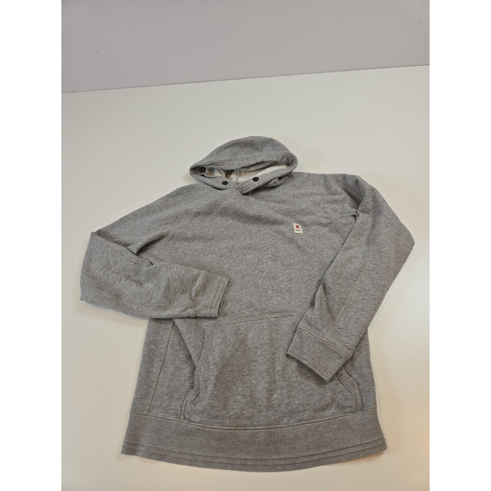 Best Made Co Hoodie Womens Xs Gray Cotton Pullover Sweatshirt Kangaroo Pocket